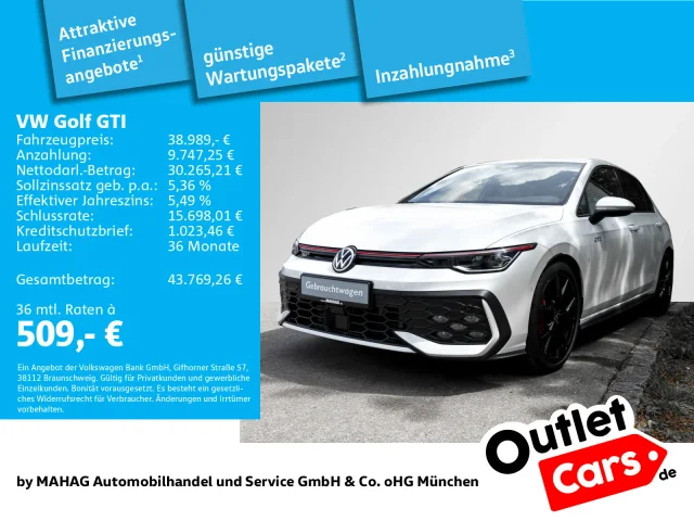 Volkswagen Golf VIII GTI 2.0 TSI Leder AHK IQ.Light Navi ParkAssistPro AreaView Standhz H&K AppConnect DSG