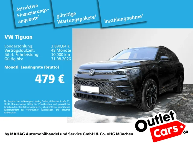 Volkswagen Tiguan 2.0 TSI 4MOT R-Line BlackStyle AHK IQ.Light IQ.Drive Pano H&K ParkAssistPro AreaView Standhz EKlappe App DSG