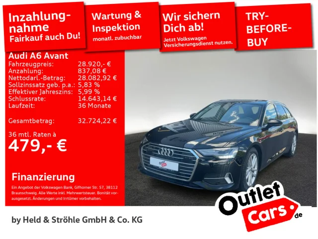 Audi A6 Avant Sport 45 TDI Qu ACC AHK LED NAVI R-KAM