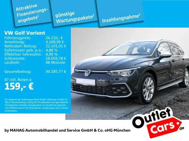 Volkswagen Golf VIII Variant Alltrack 4 Mot 2.0 TDI LED+ Navi ParkPilot App DSG