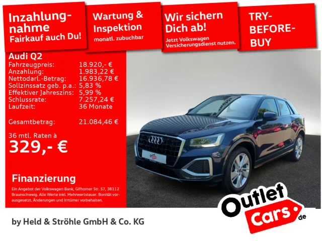 Audi Q2 35 TFSI Advanced 18 LED NAVI PDC SHZ