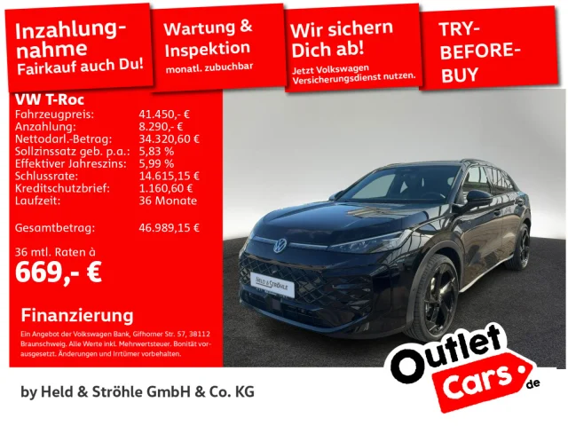 Volkswagen T-Roc 1.5 ETSI R-Line Black Style AHK PANO STHZ