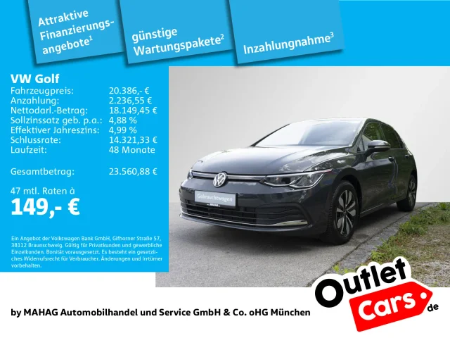 Volkswagen Golf VIII MOVE 2.0 TDI LED Navi ParkPilot App DSG