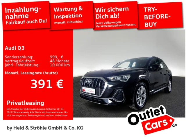 Audi Q3 S-Line 45 TFSI E LED NAVI+ KAM SHZ