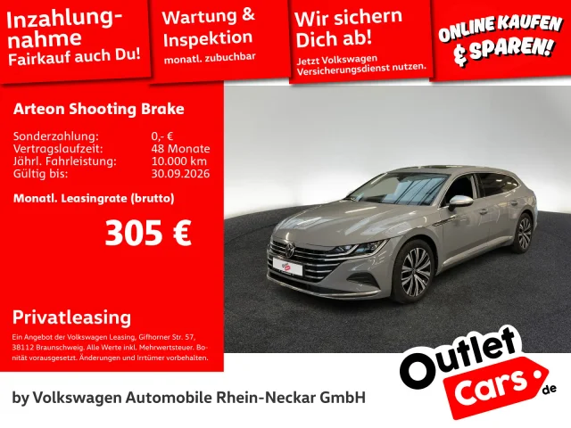 Volkswagen Arteon Shootingbrake 2.0 TDI Elegance DSG Navi Schiebedach LED Uvm