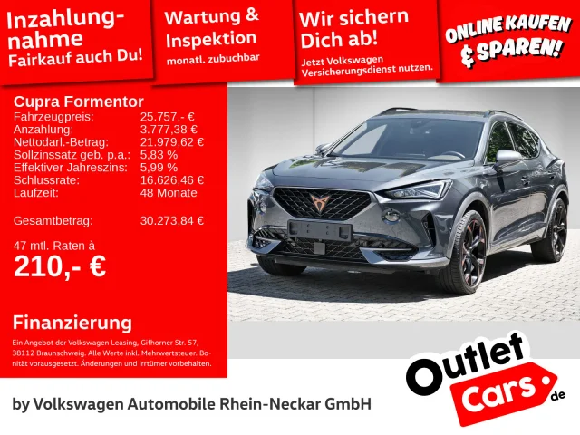 Cupra Formentor VZ 2.0 TSI DSG Navi Kamera LED UVM