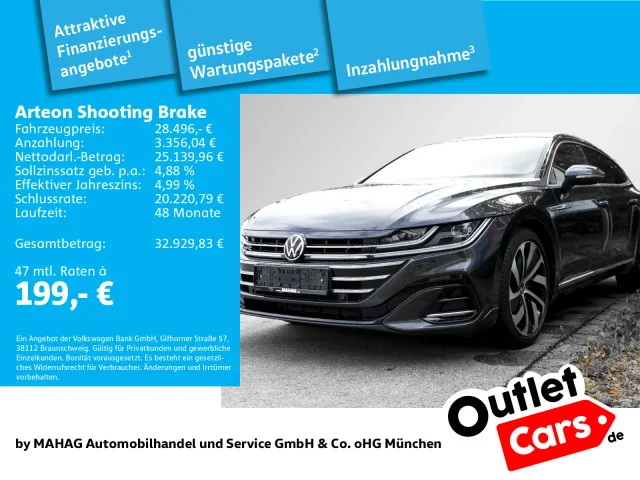 Volkswagen Arteon Shooting Brake 2.0 TDI R-LINE LEDER IQ.LIGHT NaviPro 360° EasyOpen ACC DCC 19"