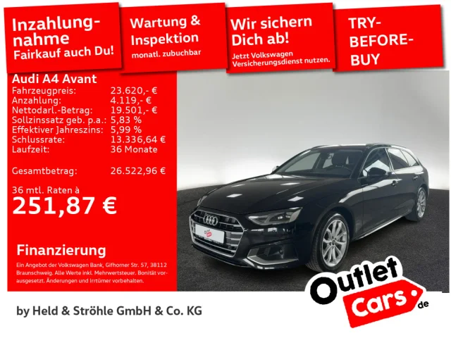 Audi A4 Avant Advanced 40 TDI AHK LED NAVI+ SHZ