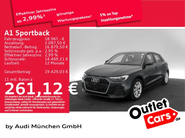 Audi A1 Sportback 30 TFSI S Tronic Advanced Navi+/Virtual