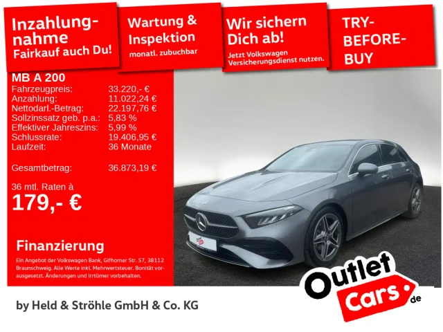 Mercedes-Benz A 200 D AMG Line AHK LED-HIGH 360°KAM NAV