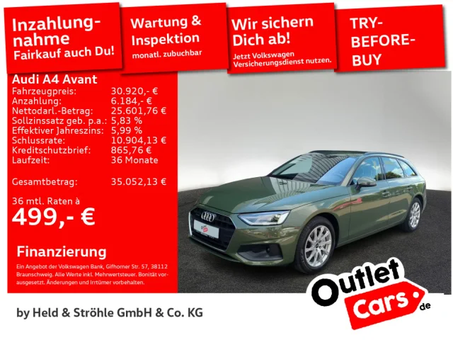 Audi A4 Avant 40 TDI Quattro S Tronic AHK LED NAV+