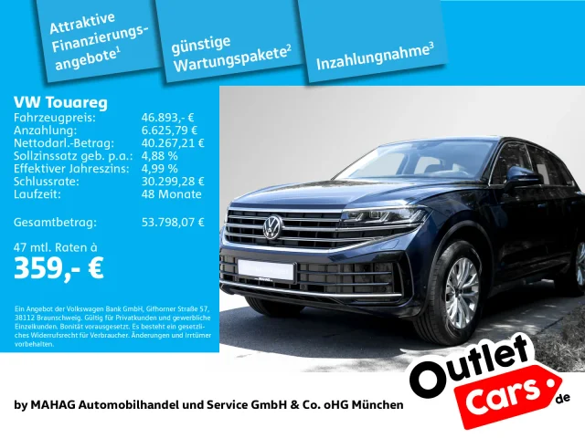 Volkswagen Touareg Elegance 3.0 TDI 4Mot Leder IQ.Light Navi AHK ParkAssist RearView