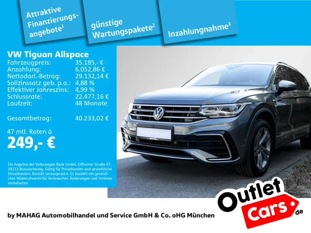Volkswagen Tiguan Allspace R-Line 2.0 TSI 4Mot 7Sitzer Leder IQ.Light IQ.Drive Navi AHK EKlappe APP DSG