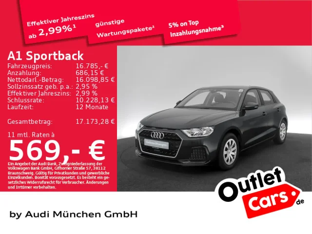 Audi A1 Sportback 25 TFSI Advanced Virtual/SitzHzg/PDC