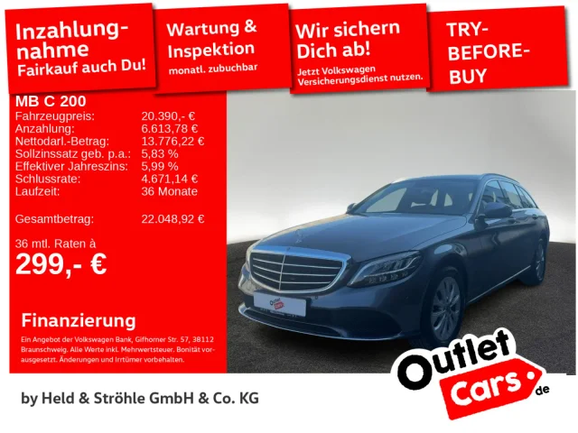 Mercedes-Benz C 200 T Exclusive AHK LED-HIGH NAV KAM PDC SHZ