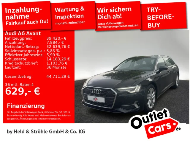 Audi A6 Avant Advanced 45 TDI Quattro LED NAVI+ SHZ