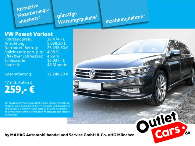 Volkswagen Passat Variant Elegance 2.0 TDI 4Mot IQ.Light IQ.Drive Navi EKlappe DCC ParkAssist RearView APP DSG