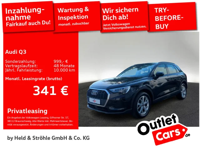 Audi Q3 45 TFSI E LED NAV PDC SHZ EL-HECKKL. VIRTUAL
