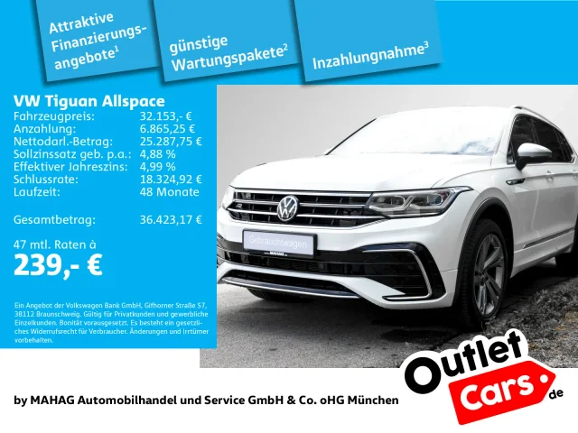 Volkswagen Tiguan Allspace R-Line 2.0 TSI IQ.Light Navi AHK HuD ParkPilot RearView APP DSG