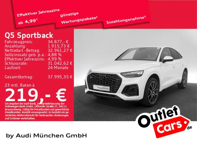 Audi Q5 Sportback 40 TDI Qu. S Tronic S Line Virtual+/Navi+/Matrix