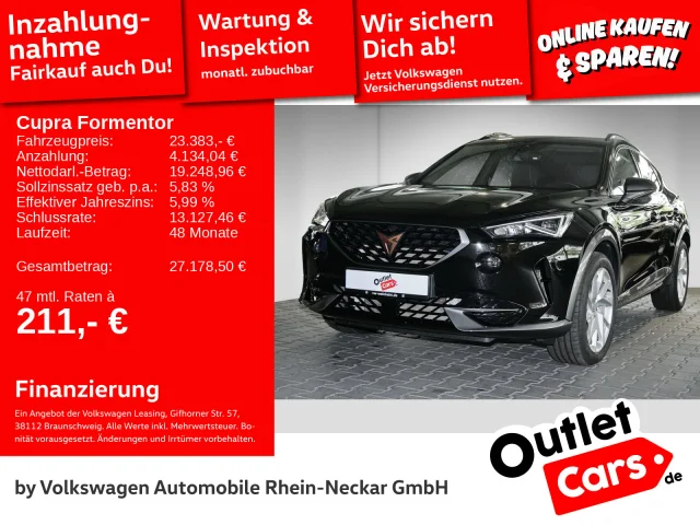 Cupra Formentor 1.4 TSI E-Hybrid Panoramadach LED Navi Automatik Uvm