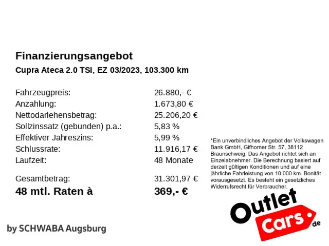 Cupra Ateca 2.0 TSI 4Drive AHK*NAV*R-KAM*19"