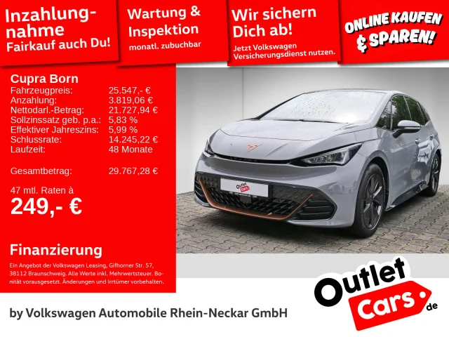Cupra Cupra Born 150kW Mirror Link PDC LED UVM