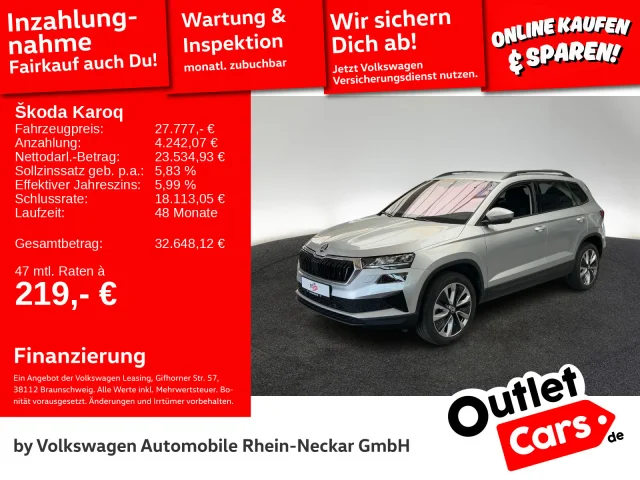Škoda Karoq 1.5 TSI Selection DSG Navi Kamera LED UVM