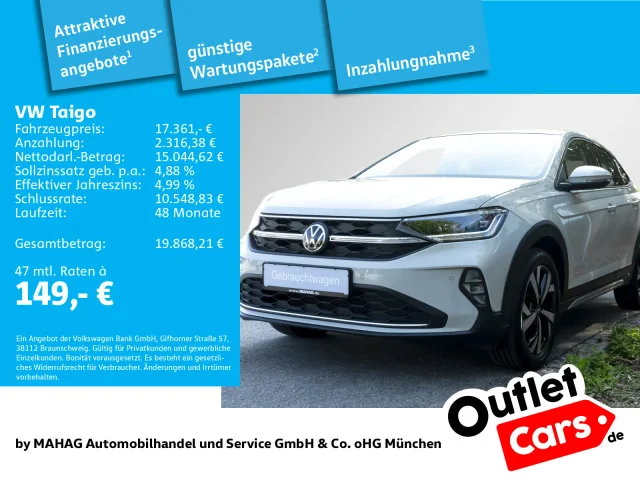 Volkswagen Taigo Style 1.0 TSI IQ.Light IQ.Drive Pano ParkAssist RearView App DSG