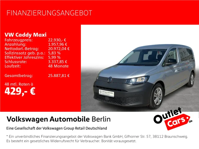 Volkswagen Caddy Maxi 2.0 TDI Radio Klima Navi SHZ ACC PDC