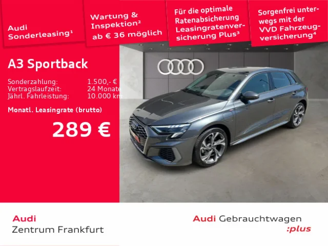 Audi A3 Sportback 40 TFSI E S Tronic S Line LED Navi Panoroma Tempomat DAB
