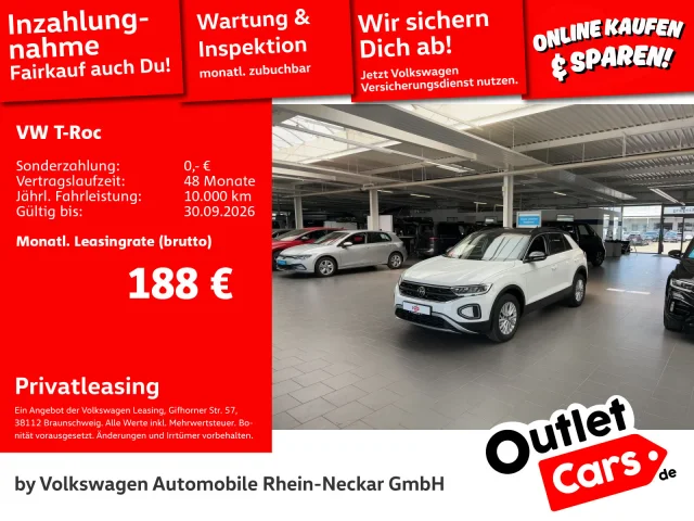 Volkswagen T-Roc 1.0 TSI Life GAR2027 App-Connect PDC LED UVM