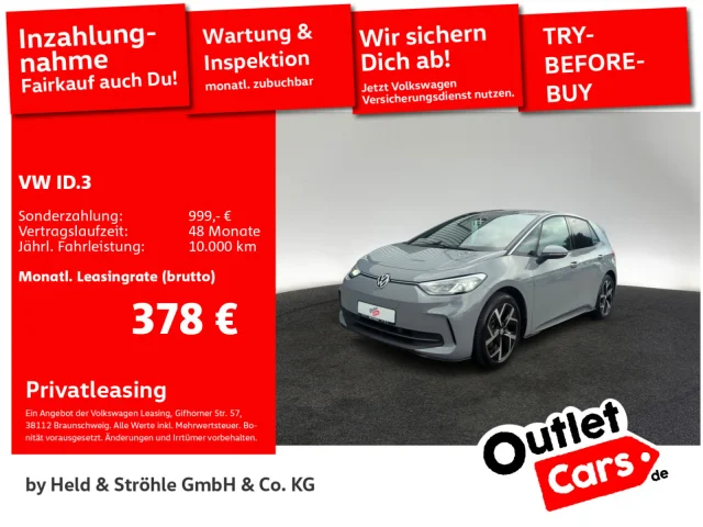 Volkswagen ID.3 PRO LED NAVPRO KAM ERGO PDC SHZ APP
