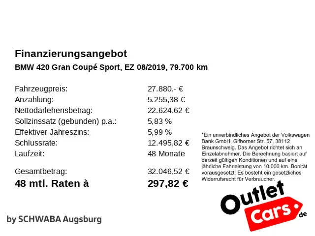 BMW 420 Gran Coupé 420d XD M Sport *AHK*NAVI*Allrad*