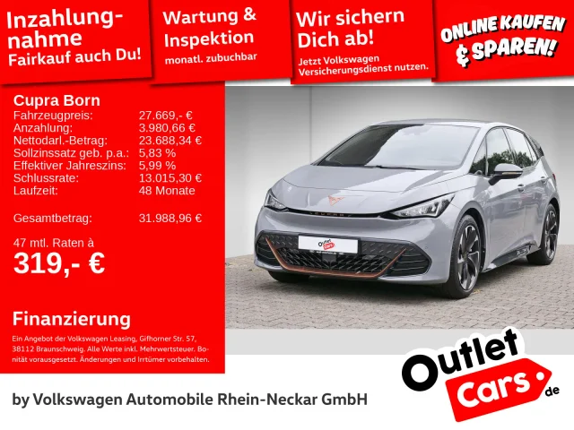 Cupra Born E-Boost 170kW App-Connect PDC LED UVM