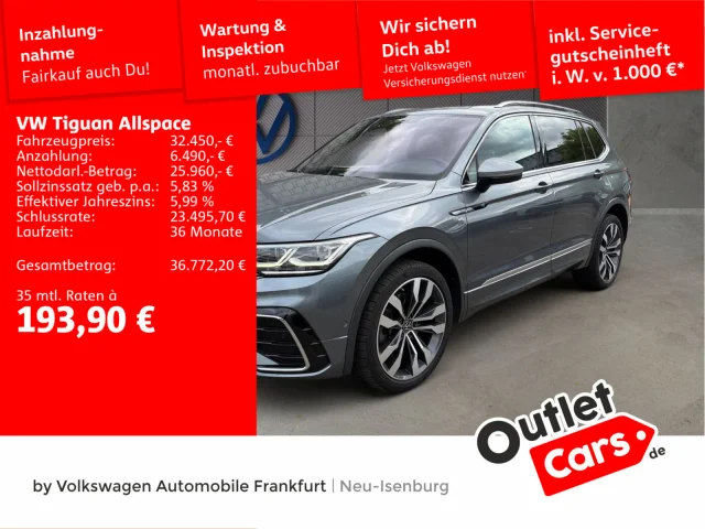 Volkswagen Tiguan Allspace 2.0 TDI DSG R-Line 4Motion Navi AHK Panoramadach Standheizung IQ.LIGHT - LED-Matrix