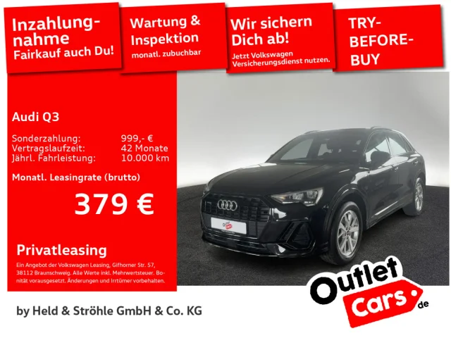 Audi Q3 35 TDI Quattro S-Line BLACK KAM NAVI+ SHZ