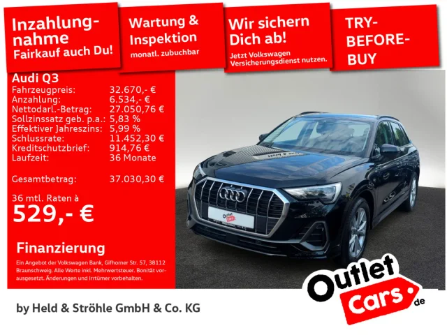 Audi Q3 S-LINE 35 TFSI S Tronic NAV+ KAM DAB AHK 18"