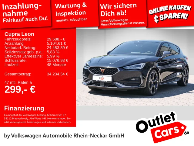 Cupra Leon VZ 2.0 TSI DSG Navi Kamera LED UVM