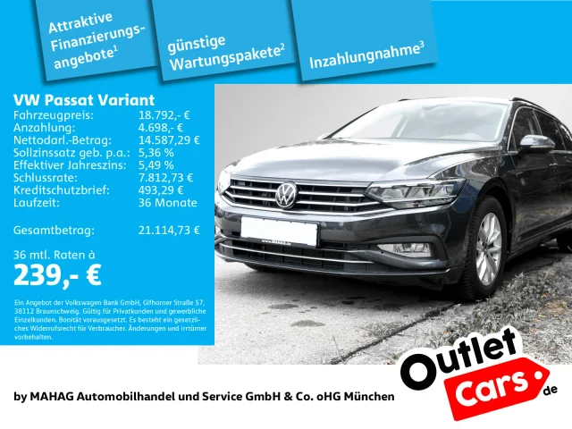 Volkswagen Passat Variant Business 1.5 TSI AHK LED Navi ParkPilot App DSG
