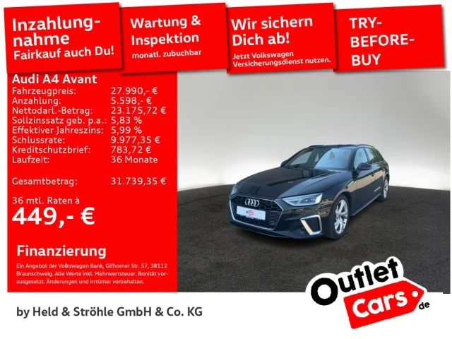 Audi A4 Avant 35 TDI S-Line AHK KAM LED NAVI+ SHZ