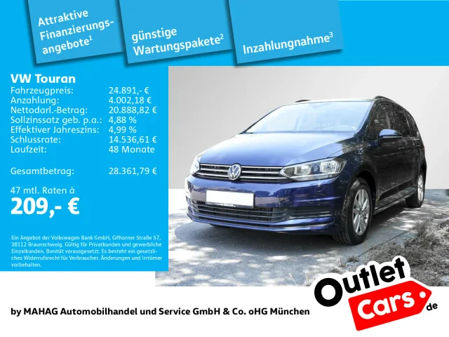 Volkswagen Touran Comfortline 2.0 TDI Navi ParkPilot RearView DSG