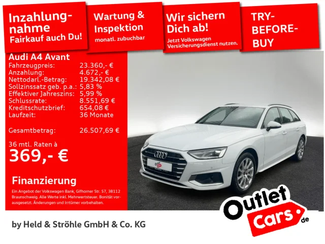 Audi A4 Avant Advanced 35 TDI S Tronic NAV+ KAM AHK