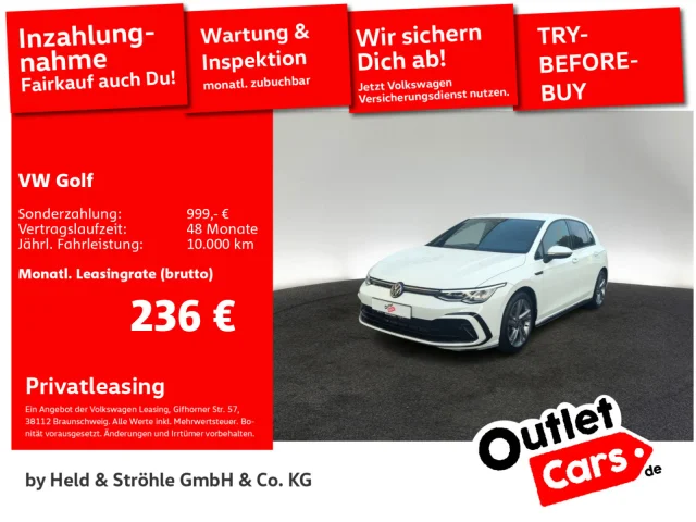 Volkswagen Golf 8 R-LINE 1.5 TSI KAM APP LED ACC 17" SHZ