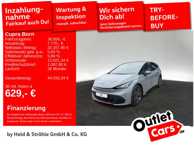 Cupra Born 150 KW LED PDC SHZ 18" KEYLESS APP DAB