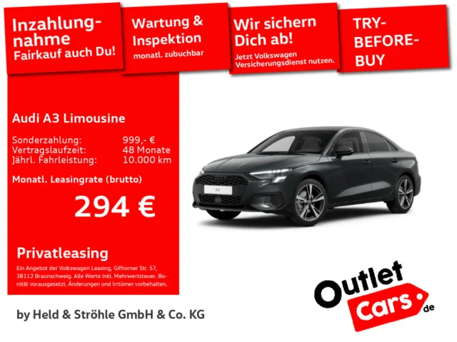 Audi A3 Limousine 35 TFSI Adv. AHK BLACK LED NAVI SHZ