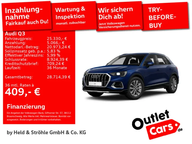 Audi Q3 35 TDI Advanced AHK NAVI+ SHZ PDC VIRTUAL