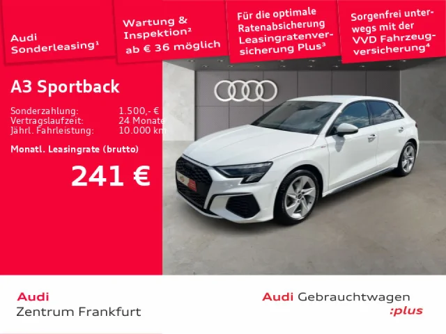Audi A3 Sportback 35 TFSI S Line LED Navi Tempomat DAB VC PDC Sitzheizung