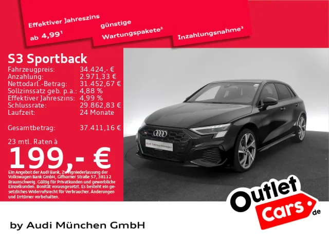 Audi S3 Sportback TFSI S Tronic Pano/Virtual/Navi+