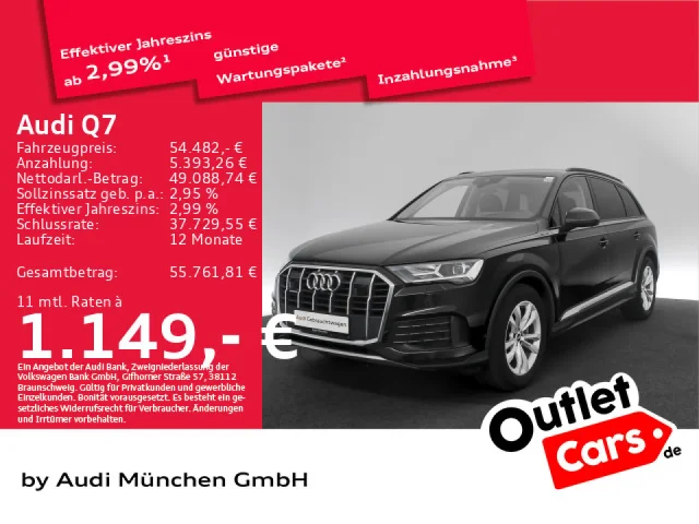 Audi Q7 45 TDI Qu. Tiptr. LuftFed/ACC/AHK/HuD